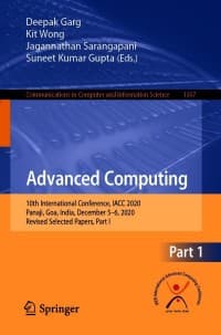 Advanced Computing: 10th International Conference, IACC 2020, Panaji, Goa, India, December 5-6, 2020, Revised Selected Papers, Part I – PDF ebook