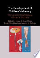 The Development of Children’s Memory: The Scientific Contributions of Peter A. Ornstein – PDF ebook