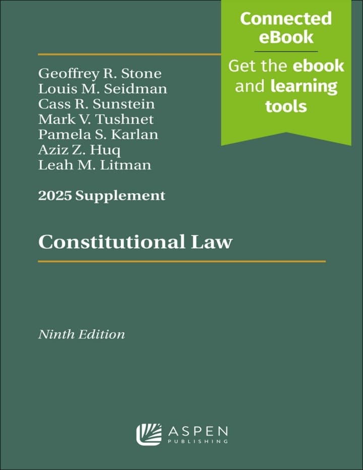 Constitutional Law 2025 Case Supplement