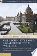 Carl Schmitt’s Early Legal-Theoretical Writings: Statute and Judgment and the Value of the State and the Significance of the Individual – PDF ebook