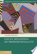 Local Meanings of Proportionality – PDF ebook