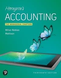 Horngren’s Accounting, The Managerial Chapters (13th Edition) – PDF ebook