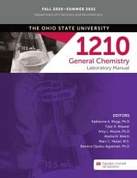 CHEMISTRY 1210 General Chemistry Laboratory Manual – FALL 2020-SUMMER 2021 – The Ohio State University 1st Edition – PDF ebook