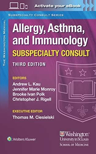 The Washington Manual Allergy, Asthma, and Immunology Subspecialty Consult, 3rd Edition – PDF ebook