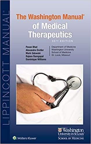 The Washington Manual of Medical Therapeutics (35th Edition) – PDF ebook