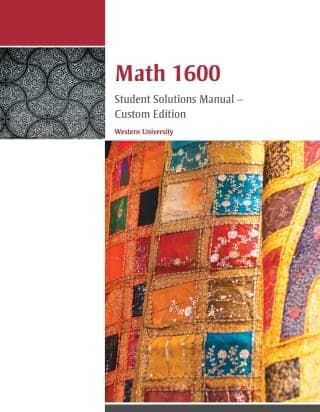 Custom eBook: MATH 1600 Student Solutions Manual, 1st Edition – PDF ebook