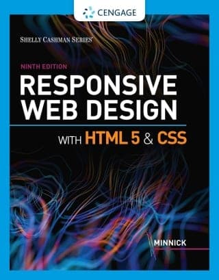 Responsive Web Design with HTML 5 & CSS, 9th Edition – PDF ebook