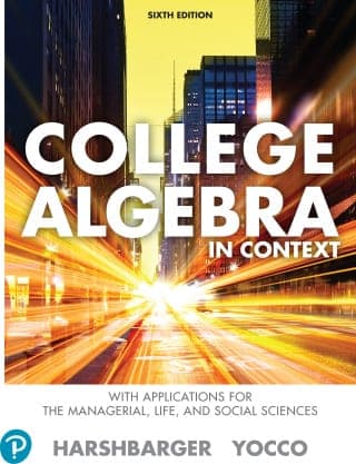 College Algebra in Context with Applications for the Managerial, Life, and Social Sciences, 6th edition – PDF ebook