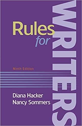 Rules for Writers 9th Edition by Diana Hacker – PDF ebook
