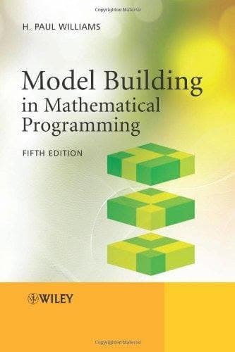 Model Building In Mathematical Programming 5Th Edition – PDF ebook
