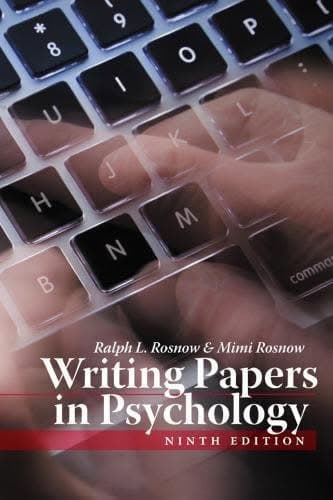 Writing Papers In Psychology 9th Edition – PDF ebook