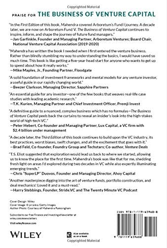 back cover of the business of venture capital 3e