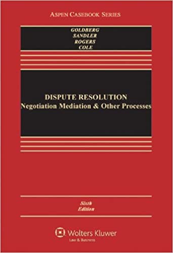 Dispute Resolution: Negotiation, Mediation and Other Processes (6th Edition) - eBook