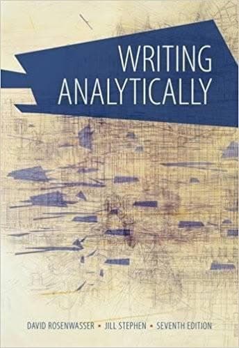 Writing Analytically 7th Edition by David Rosenwasser – PDF ebook