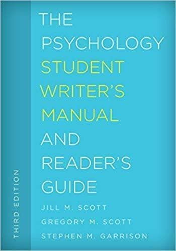 The Psychology Student Writers Manual and Readers Guide (The Student Writers Manual: A Guide to Reading and Writing) 3rd Edition – PDF ebook