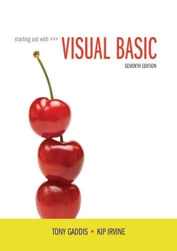 Starting Out With Visual Basic 7Th Edition – PDF ebook