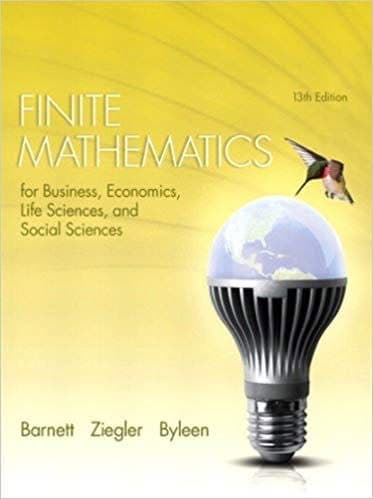 Finite Mathematics for Business, Economics, Life Sciences, and Social Sciences (13th Edition) – PDF ebook