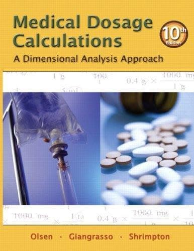 Medical Dosage Calculations A Dimensional Analysis Approach 10Th Edition – PDF ebook