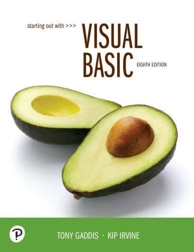 Starting Out With Visual Basic 8Th Edition – PDF ebook