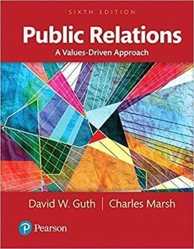 Public Relations A Values Driven Approach 6Th Edition – PDF ebook