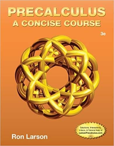 Precalculus: A Concise Course 3rd Edition by Ron Larson – PDF ebook