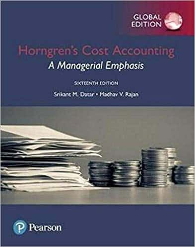 Horngren's Cost Accounting: A Managerial Emphasis, 16th edition (Global) – PDF ebook