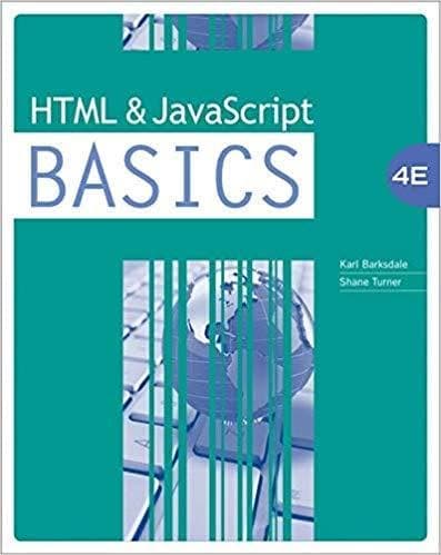 Html And Javascript Basics 4Th Edition – PDF ebook