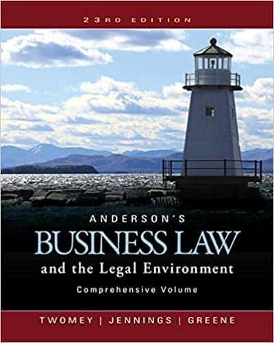 Anderson's Business Law and the Legal Environment (23rd Edition) – PDF ebook