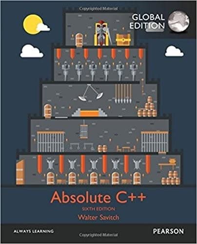 Absolute C++ 6th Global Edition by Walter Savitch – PDF ebook