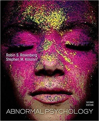 Abnormal Psychology 2Nd Edition Rosenberg – PDF ebook