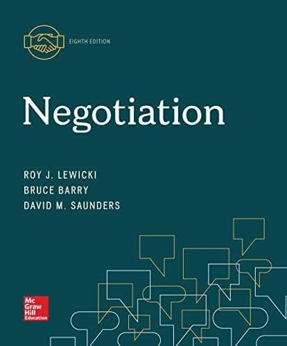 Negotiation 8th Edition by Roy Lewicki – PDF ebook