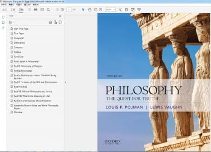 Philosophy: The Quest for Truth 10th Edition by Louis P. Pojman – PDF ebook