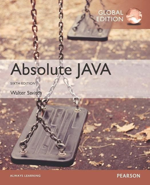 Absolute Java, Global Edition, 6th Edition – PDF ebook