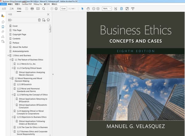 Business Ethics Concepts and Cases 8th Edition – PDF ebook
