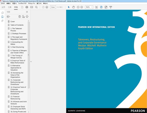 Takeovers Restructuring and Corporate Governance 4th International – PDF ebook