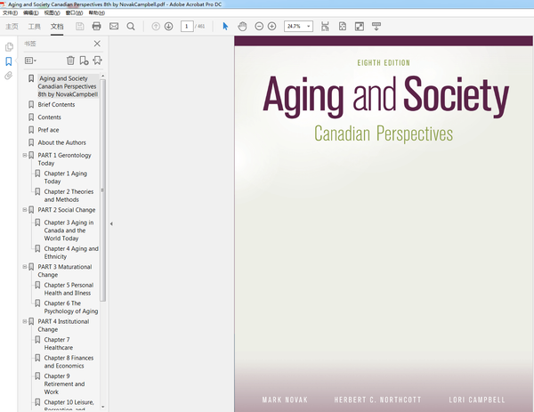 Aging and Society Canadian Perspectives 8th by NovakCampbell – PDF ebook