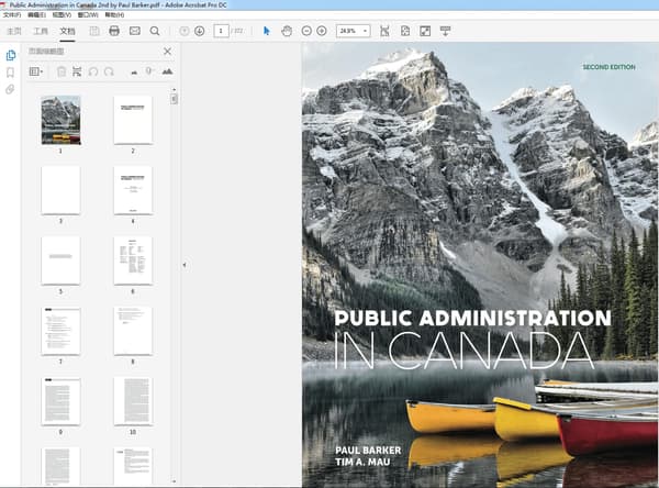 Public Administration in Canada 2nd by Paul Barker – PDF ebook