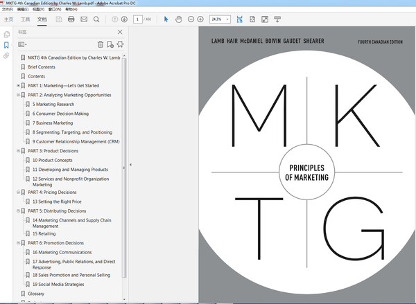 MKTG 4th Canadian Edition by Charles W. Lamb – PDF ebook