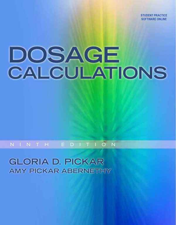 Dosage Calculations 9e 9th Edition – PDF ebook