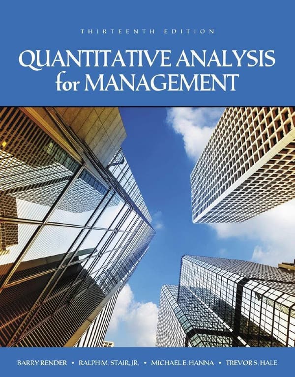 Quantitative Analysis for Management 13th Edition – PDF ebook
