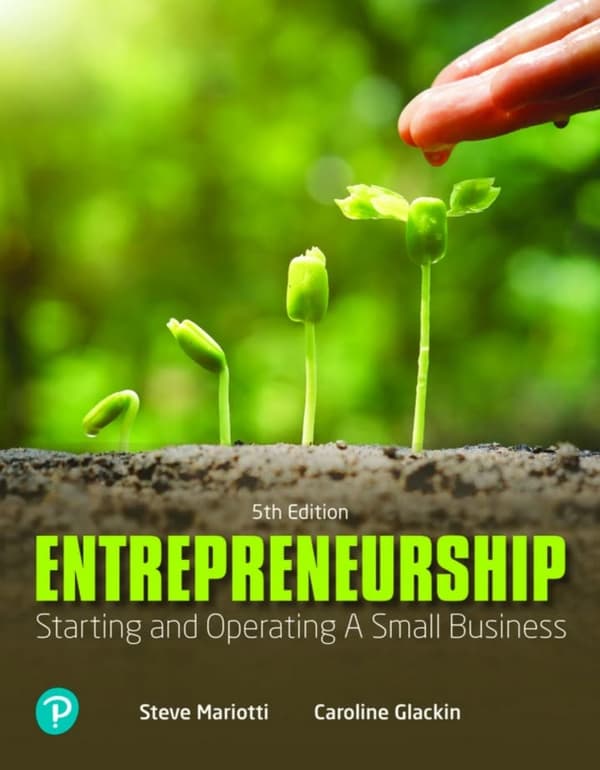 Entrepreneurship Starting and Operating A Small Business 5e