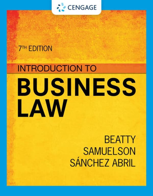 Introduction to Business Law 7th edition