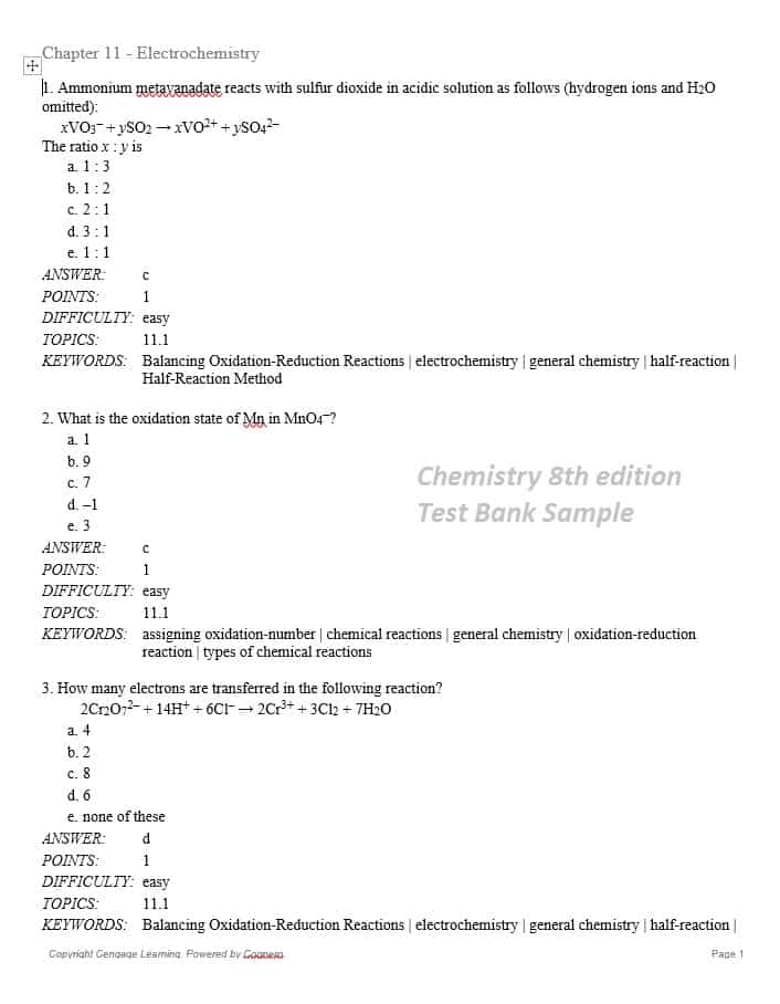 Zumdahl, DeCoste - Chemical Principles 8th Edition - Test Bank + Solution Manual - Image 4