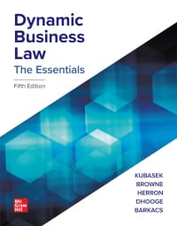 Dynamic Business Law: The Essentials 5th Edition – PDF ebook