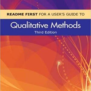 README FIRST for a User's Guide to Qualitative Methods 3rd Edition – PDF ebook